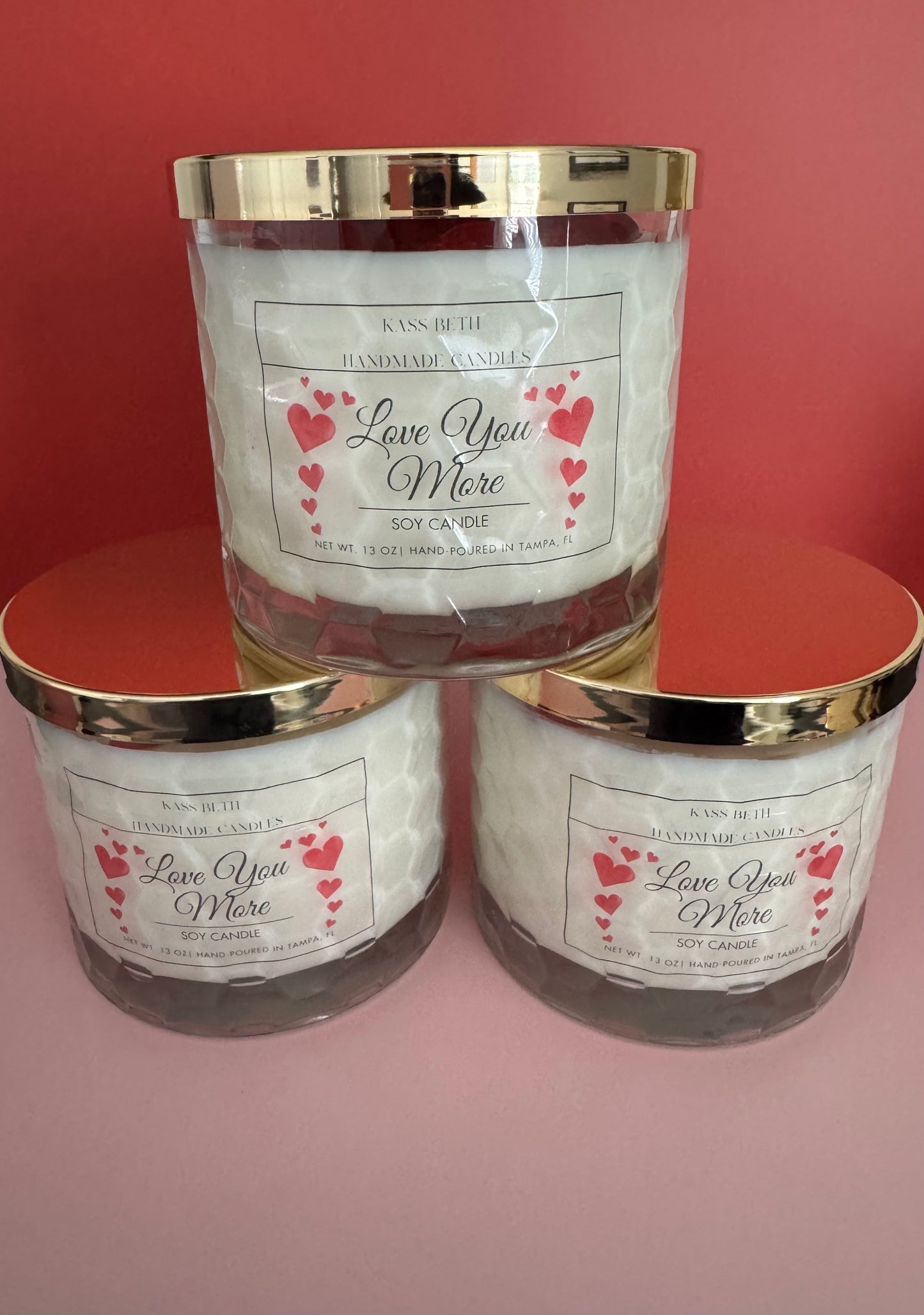 “Love You More” Valentine’s Candle