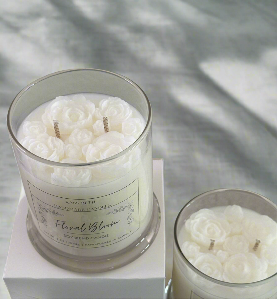 Floral Bloom Soy Blend Candle - 9oz.