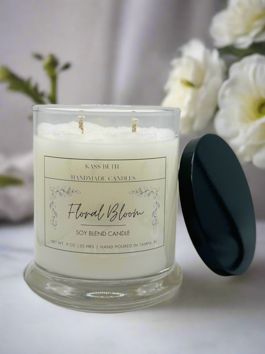 Floral Bloom Soy Blend Candle - 9oz.