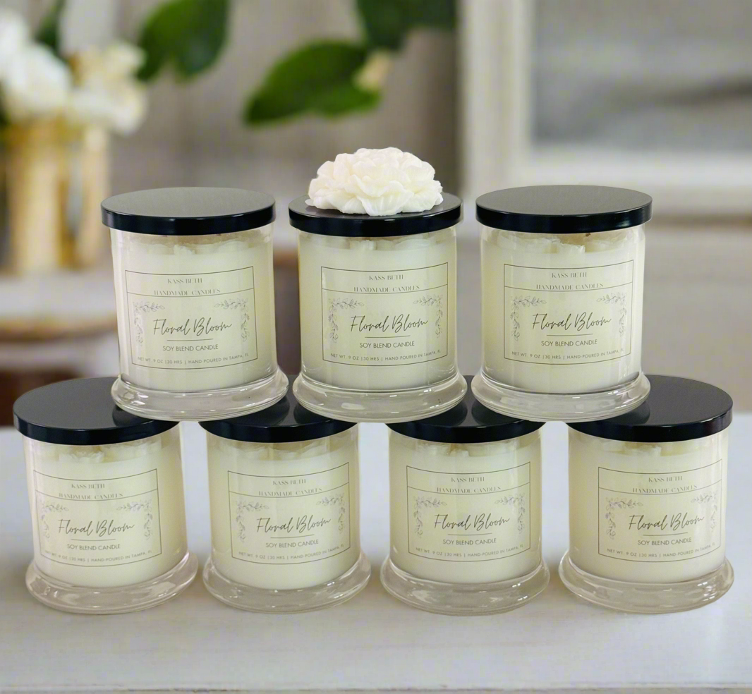 Floral Bloom Soy Blend Candle - 9oz.