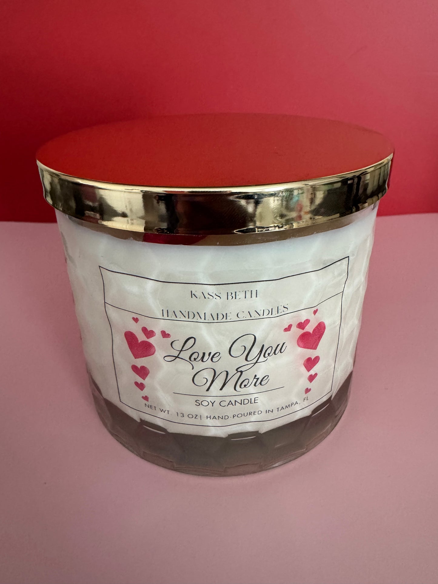 “Love You More” Valentine’s Candle