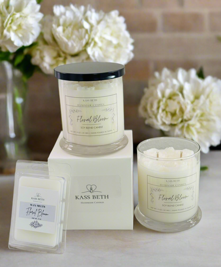 Floral Bloom Soy Blend Candle - 9oz.