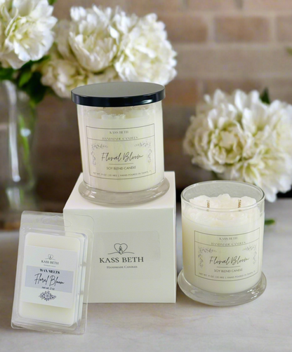 Floral Bloom Soy Blend Candle - 9oz.