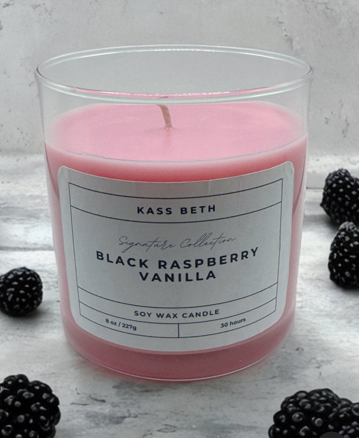 Black Raspberry Vanilla Soy Candle 8oz