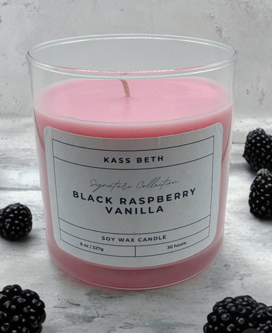 Black Raspberry Vanilla Soy Candle 8oz